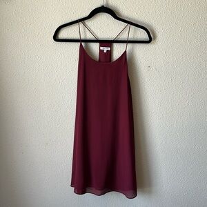 Naked Zebra Mini Dress Maroon size Small